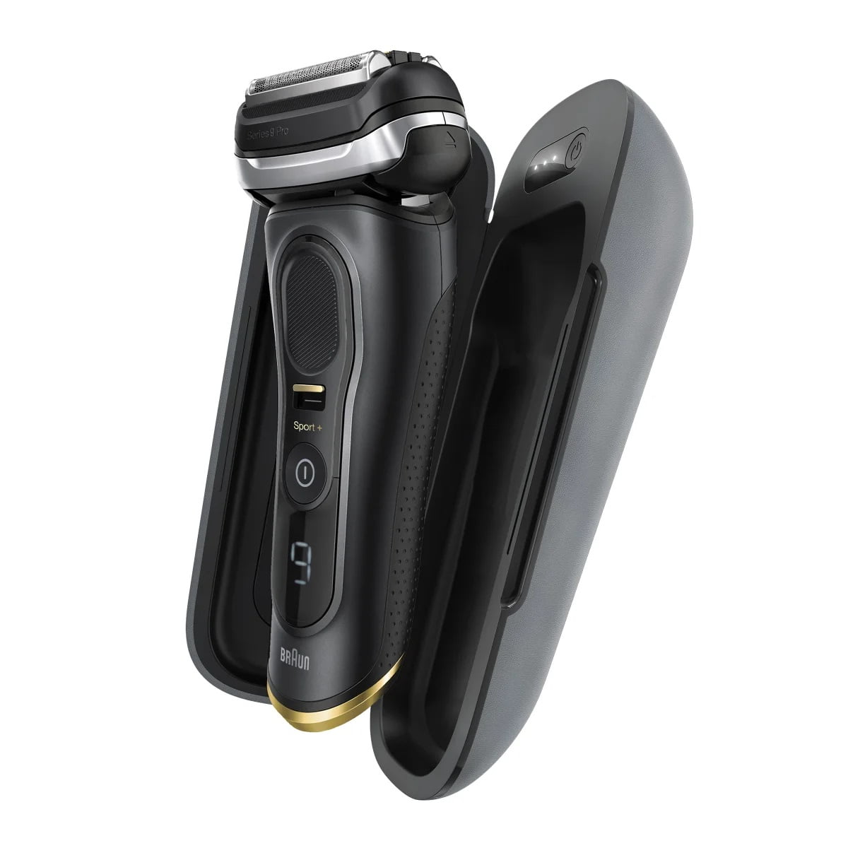 Braun Series 9 Sport + Electric Shaver with Clean & Charge Station and Powercase