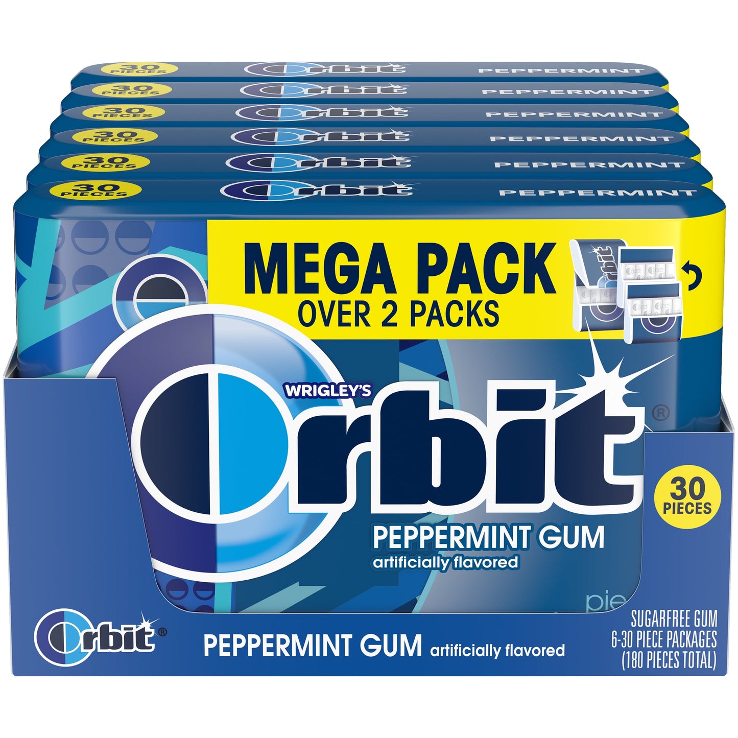 ORBIT PEPPERMINT MEGA PACK 30 PIECE 6 COUNT (TOTAL 180 PIECE)