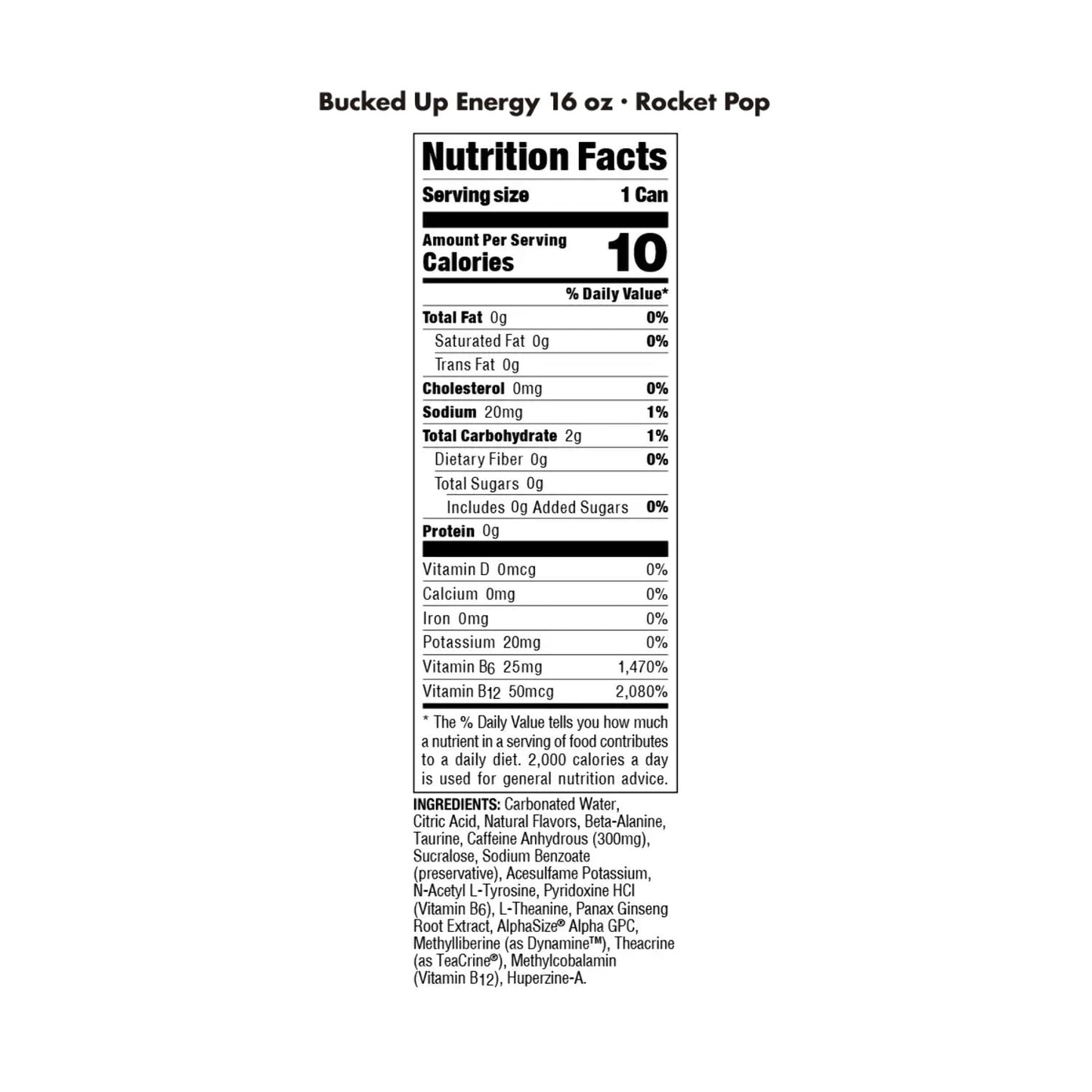 Bucked Up Energy (12 Pack)