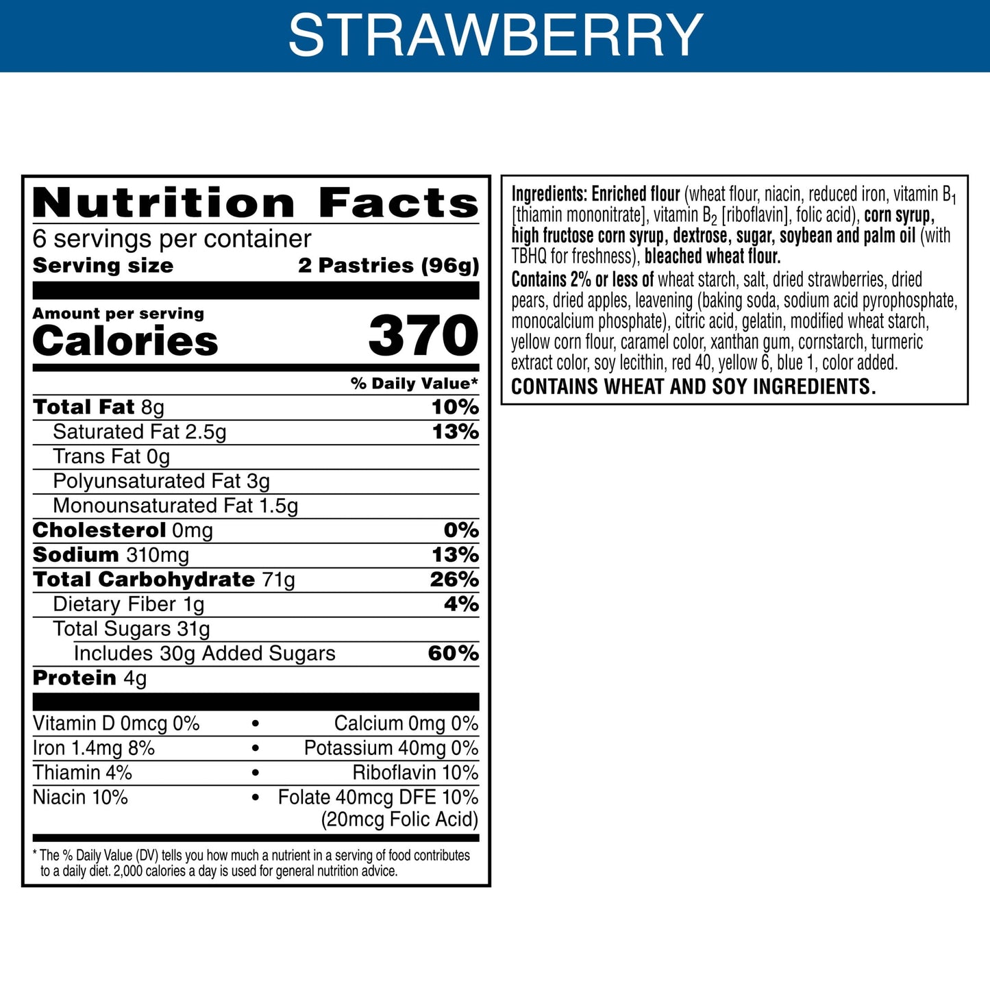 Pop-Tarts Frosted Strawberry Toaster Pastries, Breakfast Foods, Shelf-Stable, 22 oz (12 Count)
