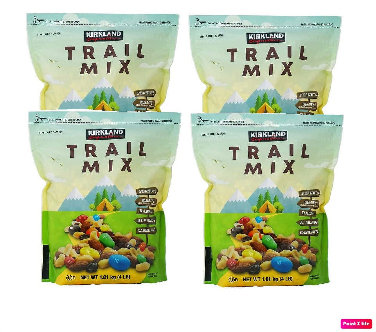 Kirkland Signature Trail Mix, 4 lbs 4PK