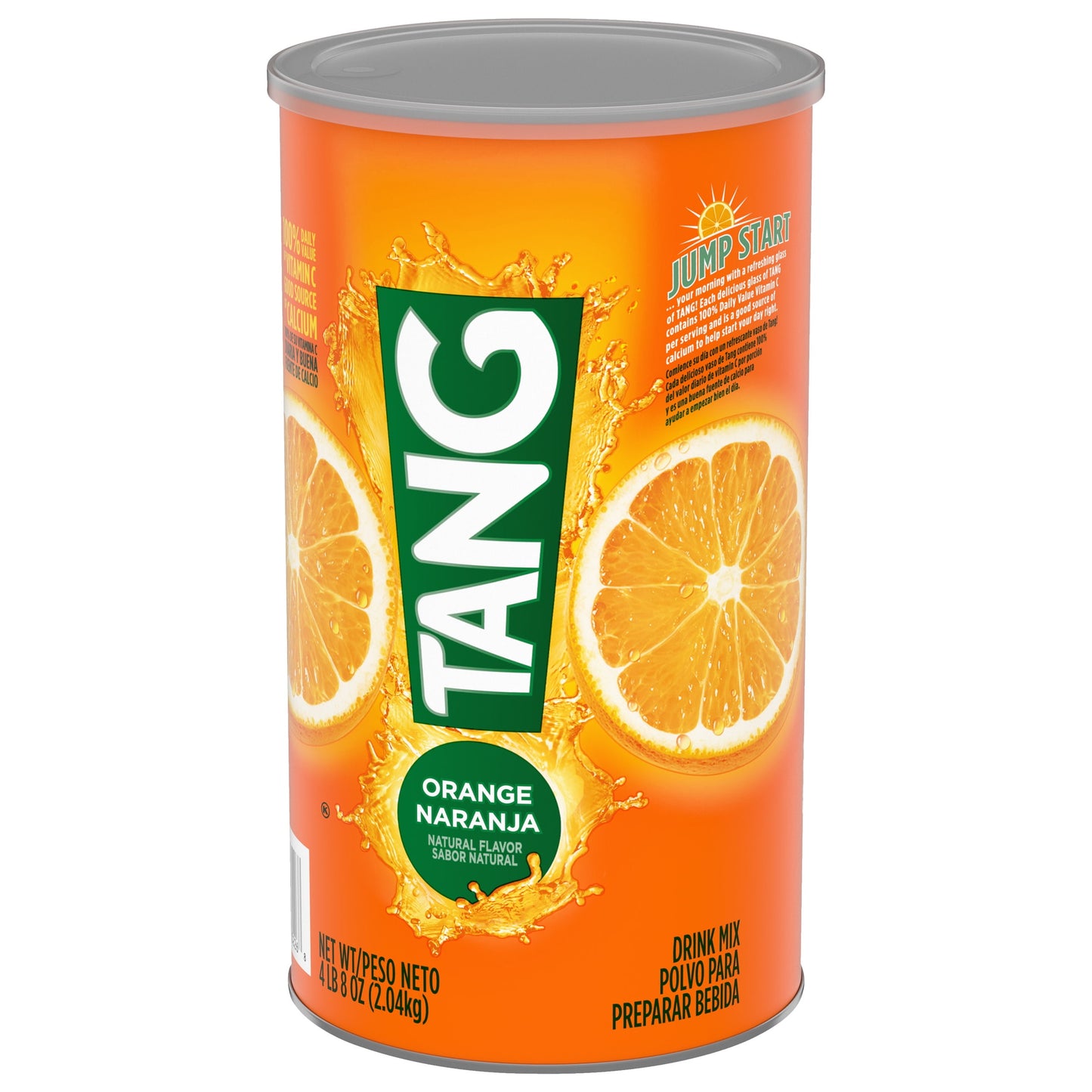 Tang Orange Naturally Flavored Powdered Soft Drink Mix, 4.5 lb Canister
