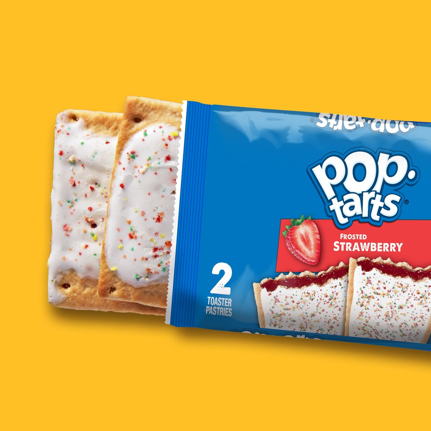 Pop-Tarts Frosted Strawberry Toaster Pastries, Breakfast Foods, Shelf-Stable, 22 oz (12 Count)