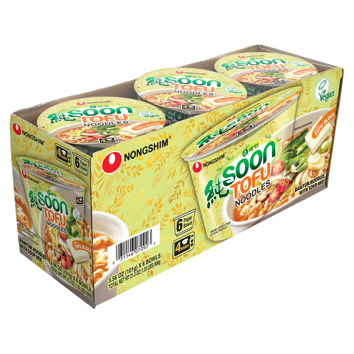 Nongshim Soon Tofu Noodles, 3.56 oz, 6 ct