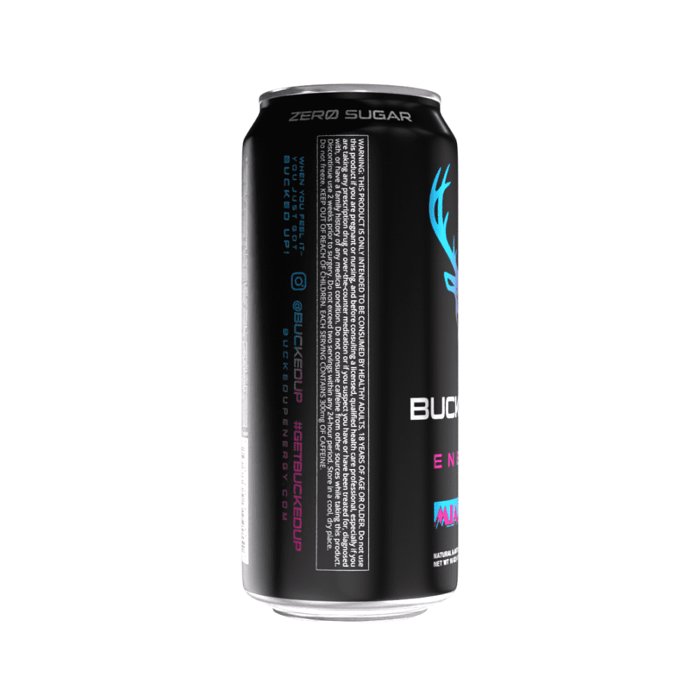 Bucked Up Energy Drink, Miami, 12 Cans, 16 fl oz, 300 mg Caffeine