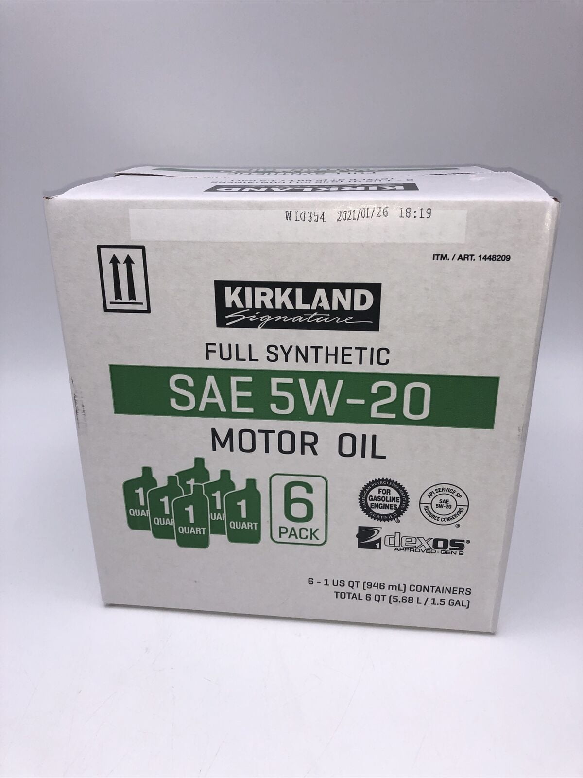 Kirkland Signature 1-Quart 5W-20 Full Synthetic Motor Oil - 6 pack