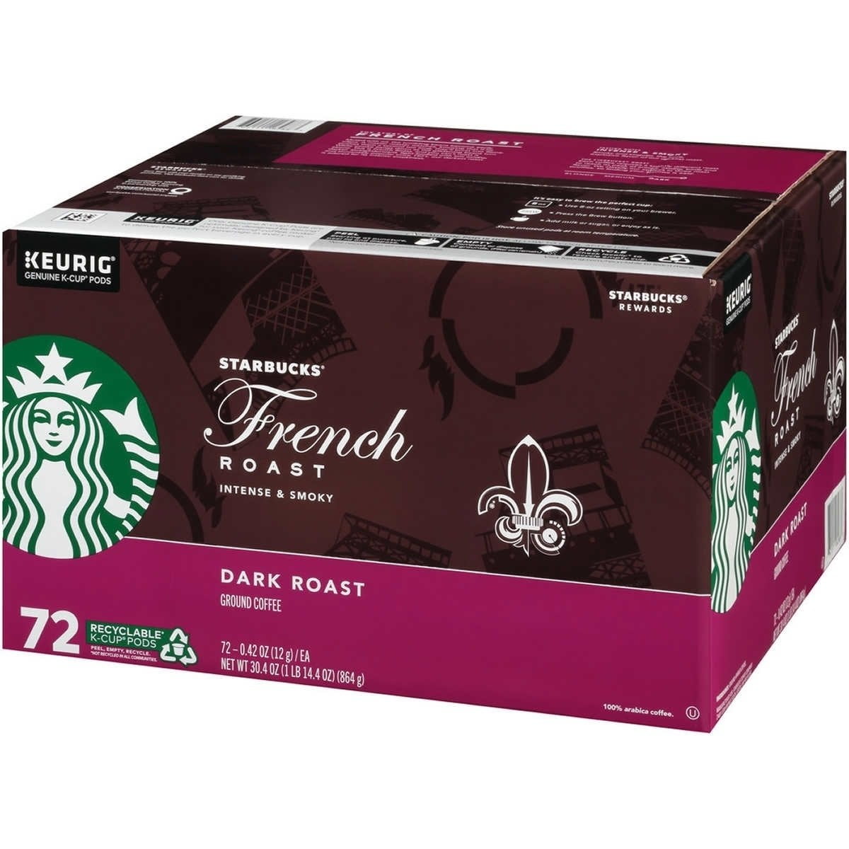 Starbucks Dark French Roast K-Cup 72 Count