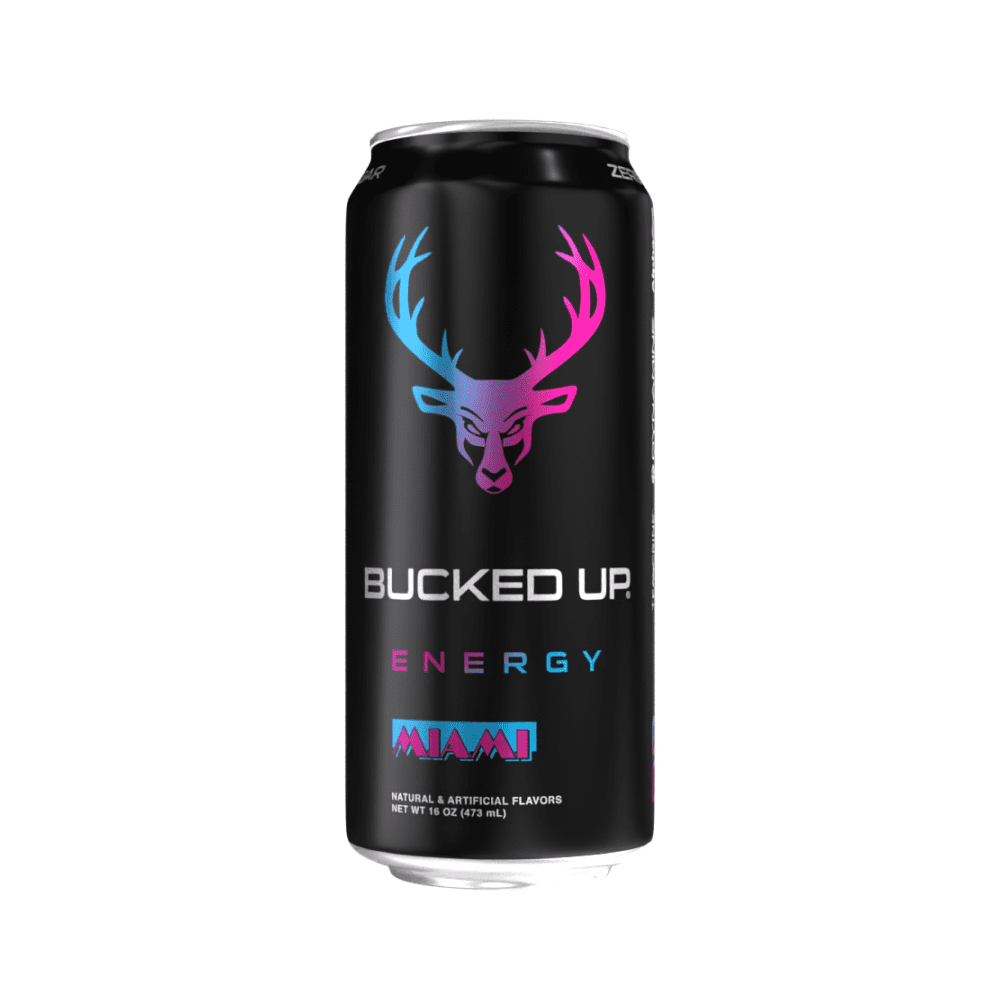 Bucked Up Energy Drink, Miami, 12 Cans, 16 fl oz, 300 mg Caffeine