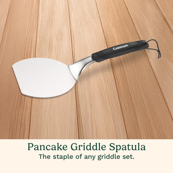 Cuisinart 10 Piece Griddle Tool Set, Stainless Steel Spatula, Cast Iron Burger Press, Squeeze Bottles, Seasoning Shaker, Silicone Egg Rings
