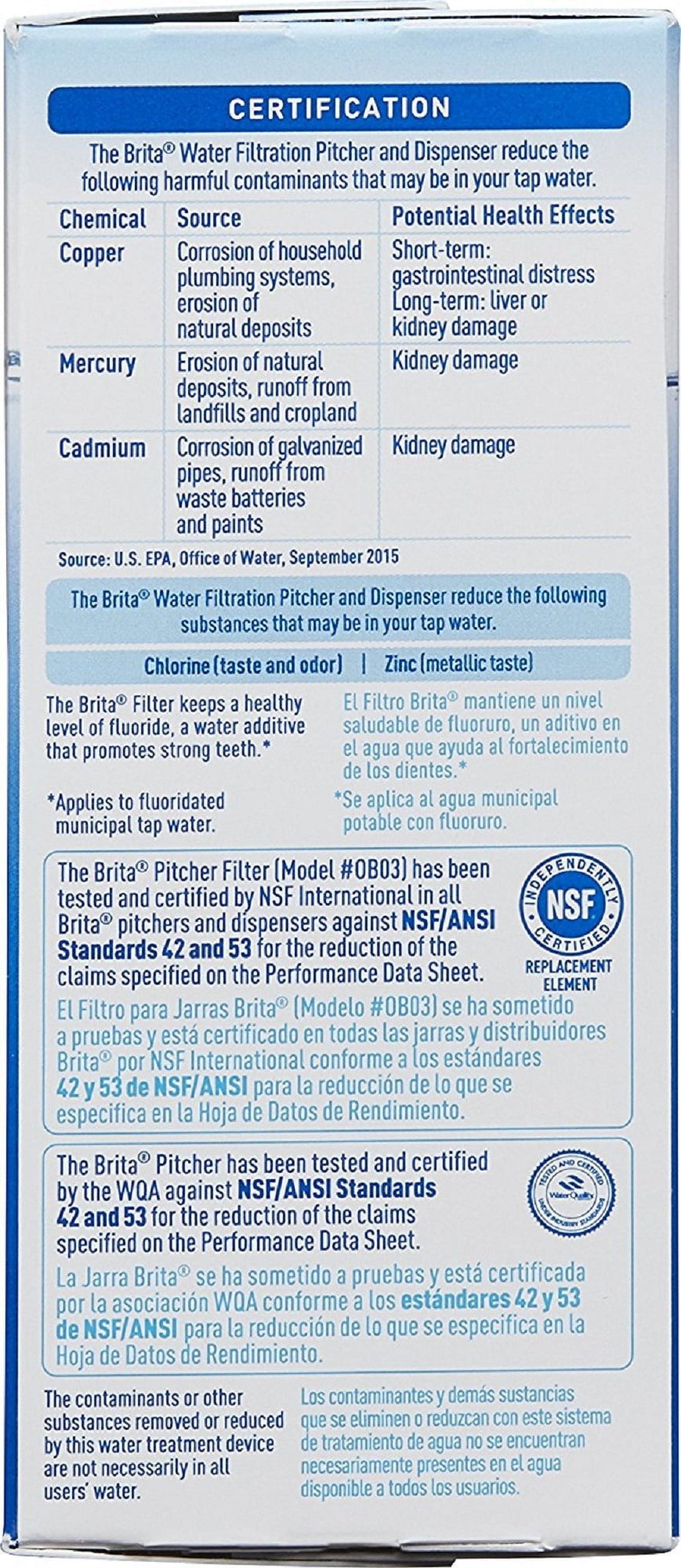 Brita Advanced Water Filter Replacement for Pitchers - 10 Filters