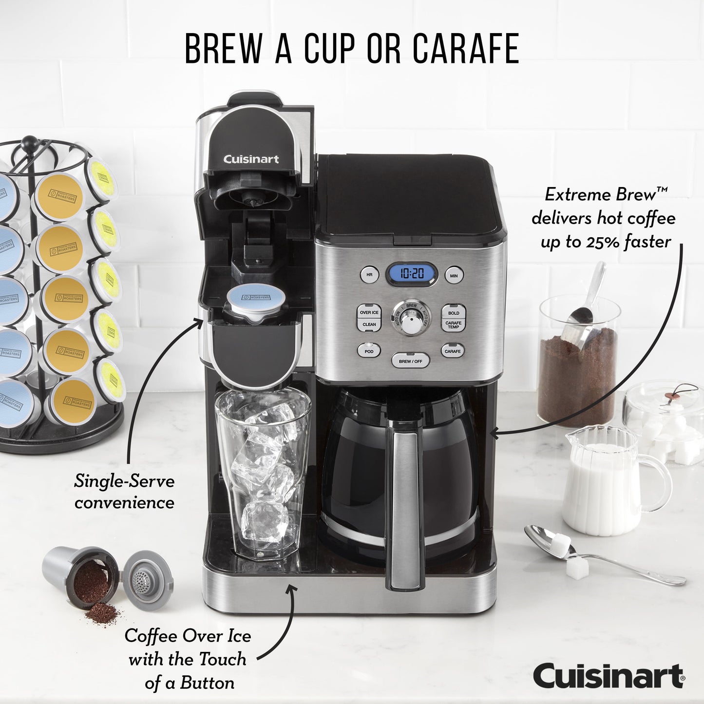 Cuisinart Coffee Center 2-IN-1 Coffeemaker, Stainless Steel, SS-16, New