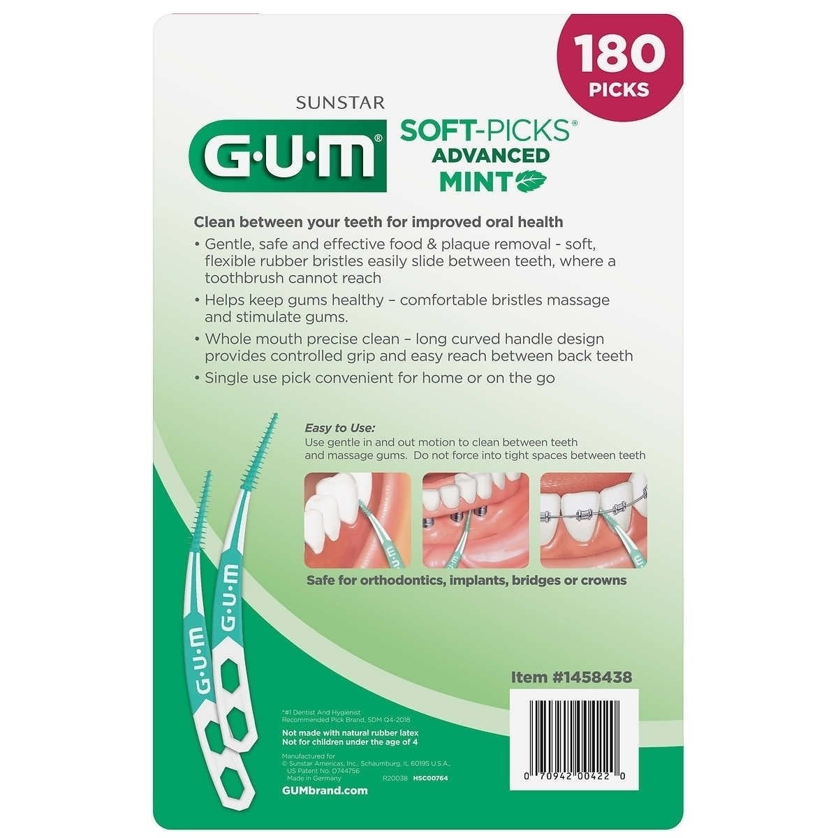 GUM Soft-Picks Advanced Mint 180 Count