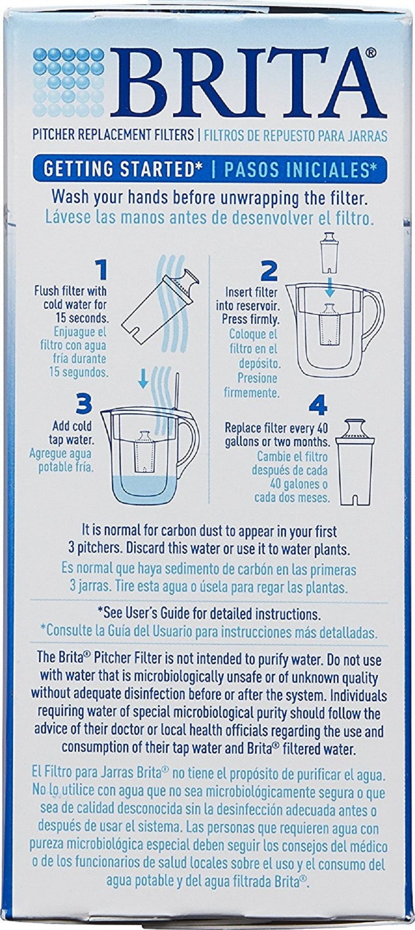 Brita Advanced Water Filter Replacement for Pitchers - 10 Filters