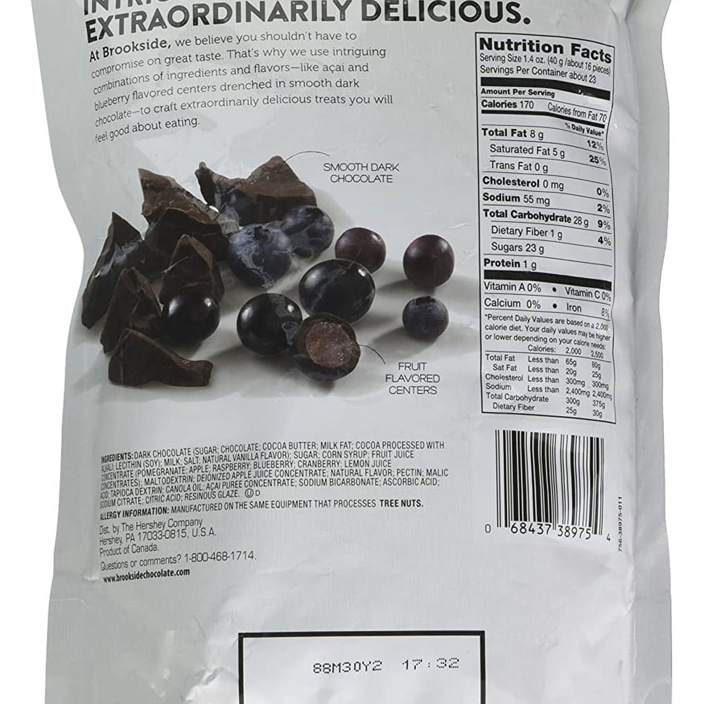 Brookside Dark Chocolate Acai and Blueberry 32 Ounce