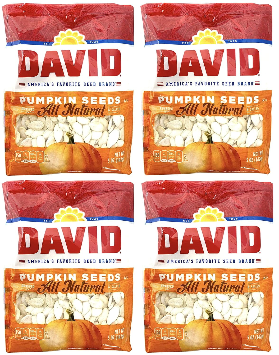 David All Natural PumPackin Salted and Roasted Seeds nuts Snack 5oz (12 Pack)