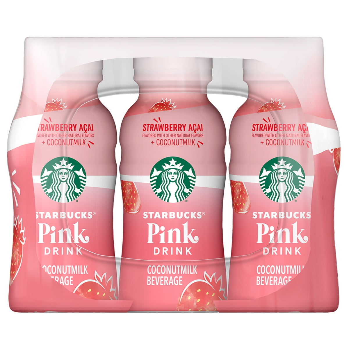 Starbucks Pink Drink, Strawberry Acai Coconutmilk Beverage, 8 Fl Oz (12 Count)