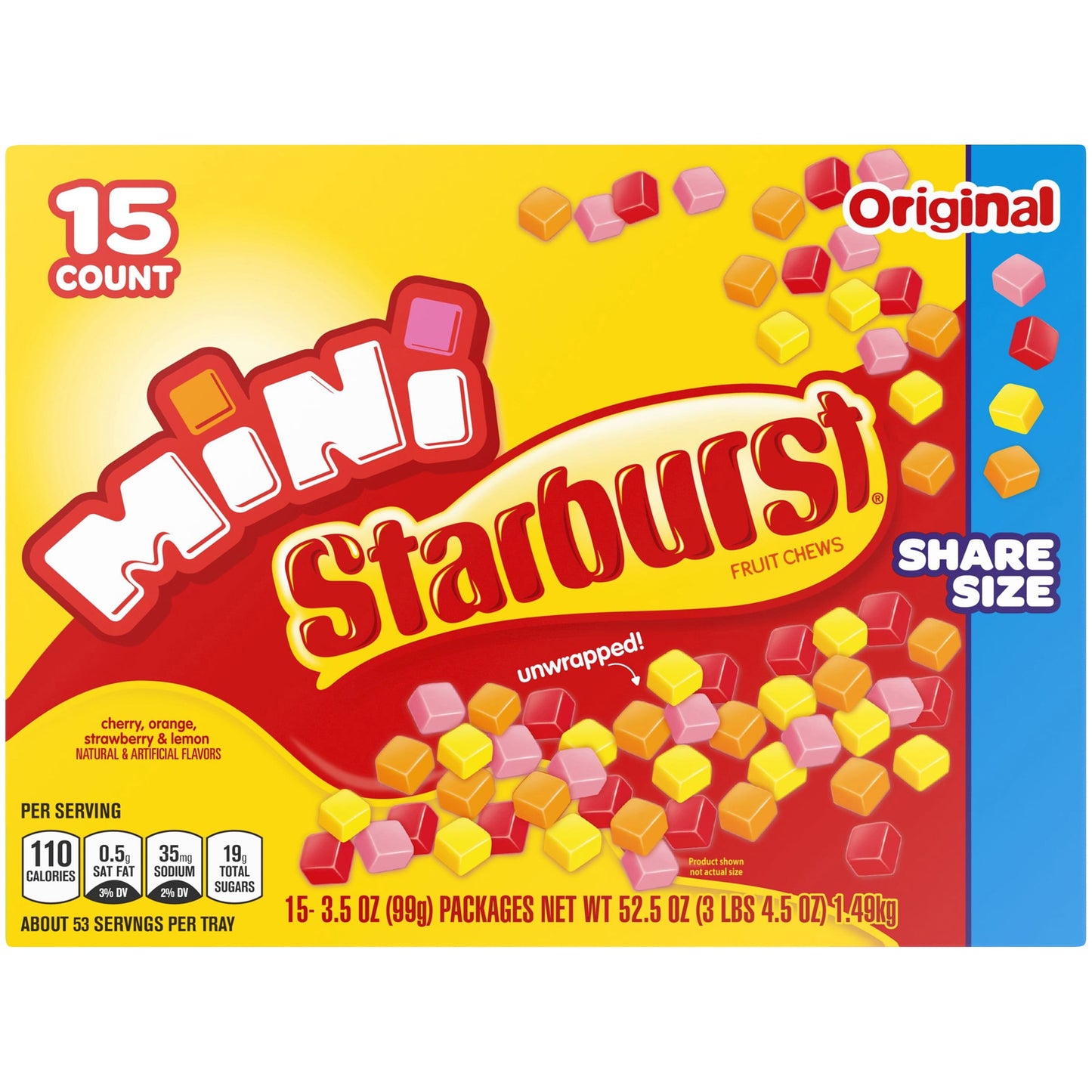 Starburst Mini Fruit Chews, (15 Count)