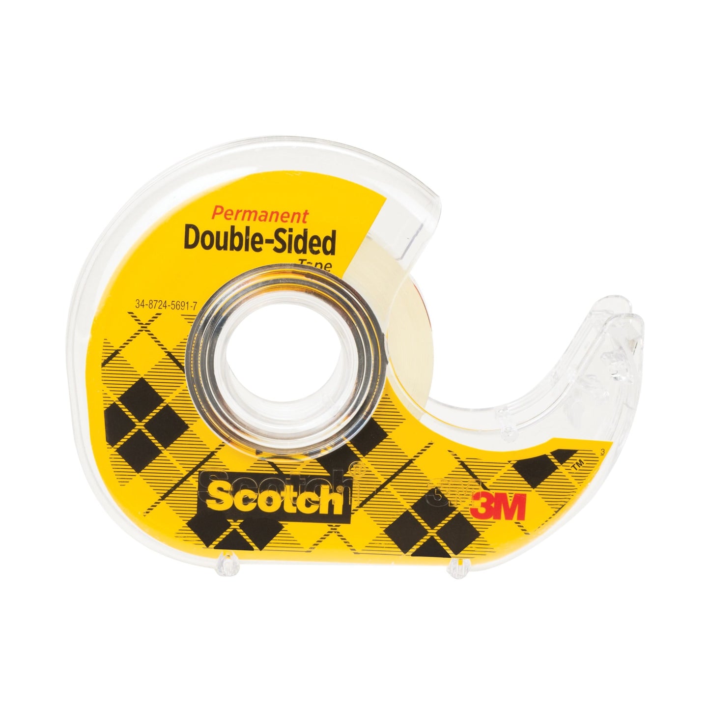 Scotch Double Sided Tape, Clear, 1/2" x 500", 6 Dispensers