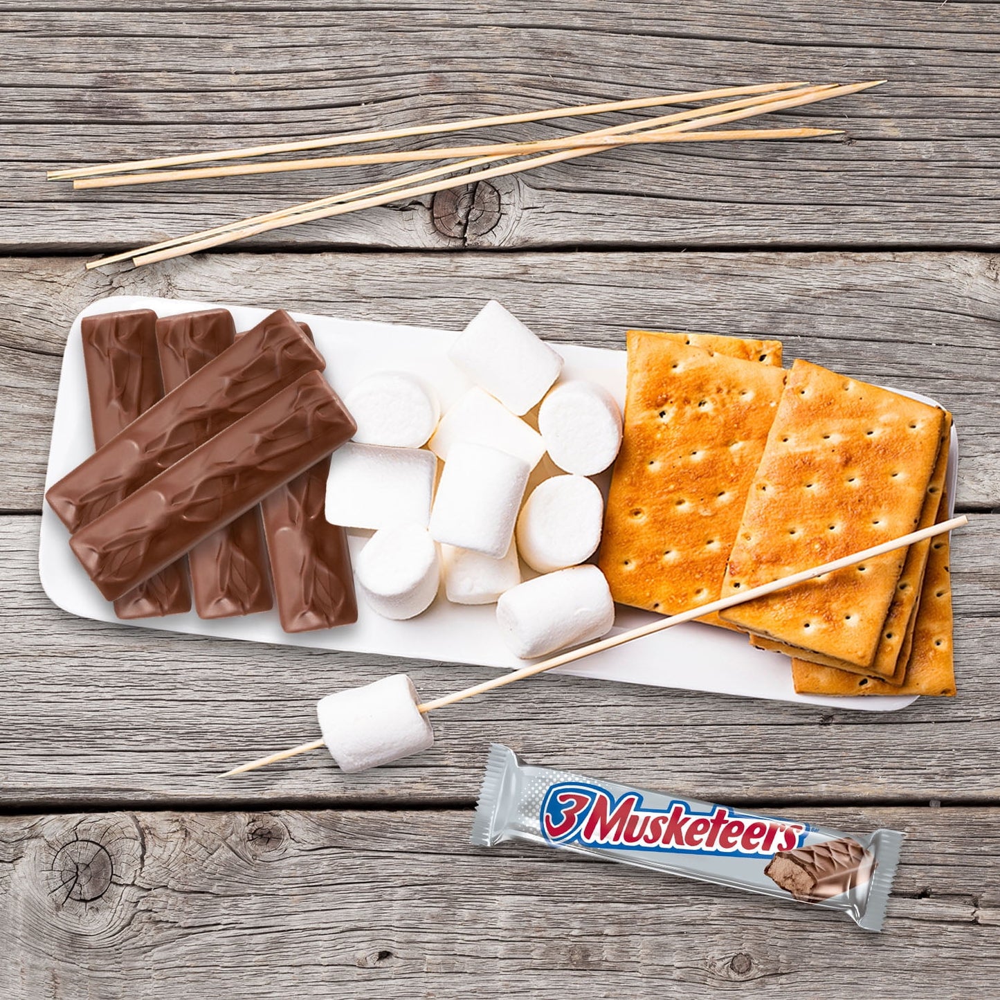 3 Musketeers Chocolate Candy Bars, Full Size - 1.92 oz, 36 ct