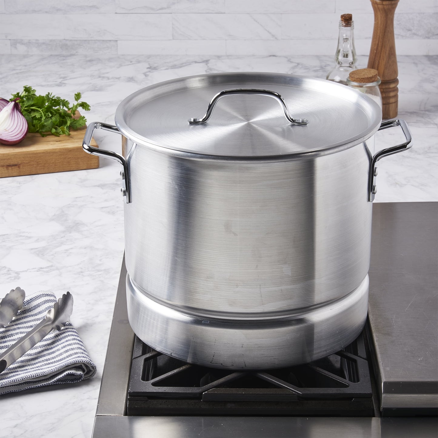 Infuse 3 Piece 20Qt Aluminum Tamale Steamer Pot Set