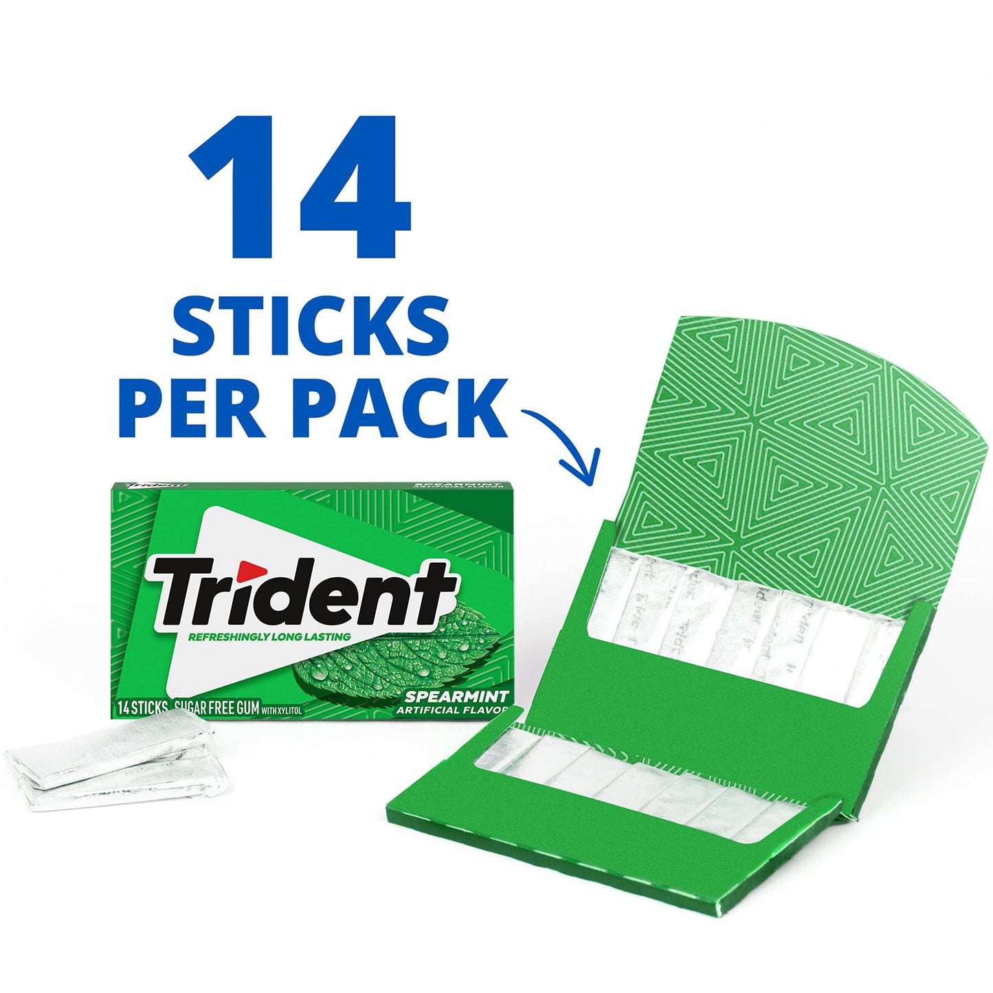Trident Sugar-Free Chewing Gum KEF28 Variety Pack Candy, Assorted Flavors, 21 Packs of 14 Pieces (294 Total Pieces)