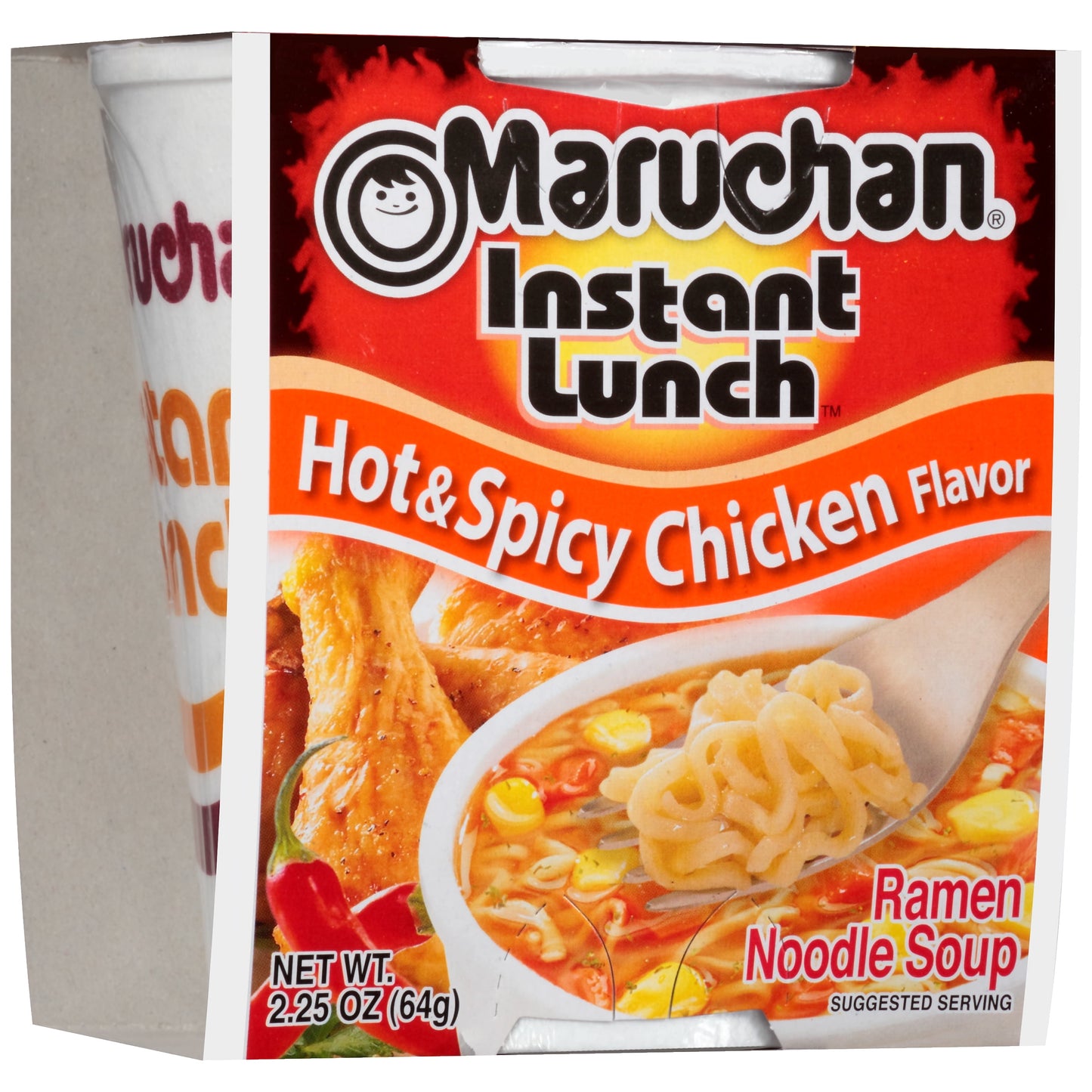 Maruchan Instant Lunch, Hot and Spicy Chicken, 2.25 oz, 12 Ct Ready to Cook