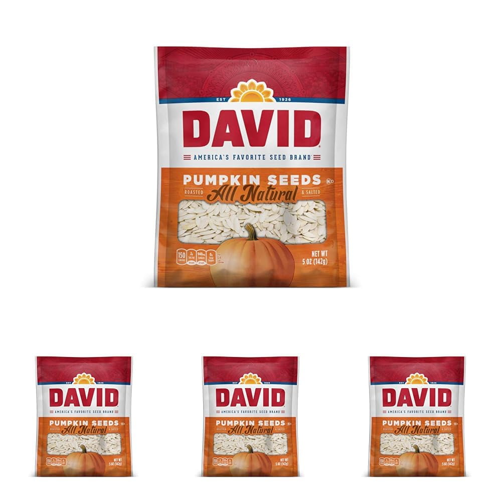 David All Natural PumPackin Salted and Roasted Seeds nuts Snack 5oz (12 Pack)
