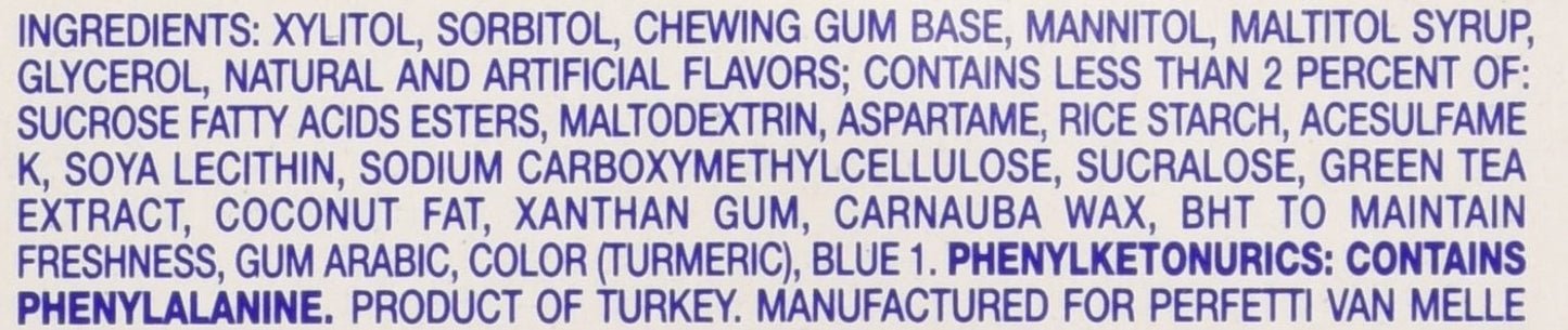 Mentos Pure Fresh Sugar-Free Chewing Gum, Wintergreen, 50 Ct, (6 Pk, 300 Total Pieces)