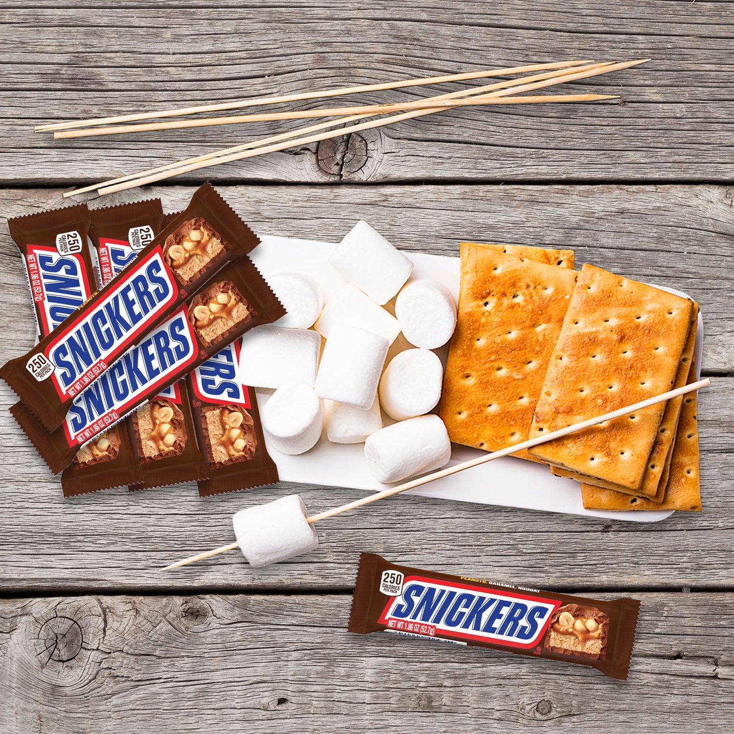 Snickers Full Size Bulk Chocolate Candy Bars - 1.86 oz Bar - 48 ct Box