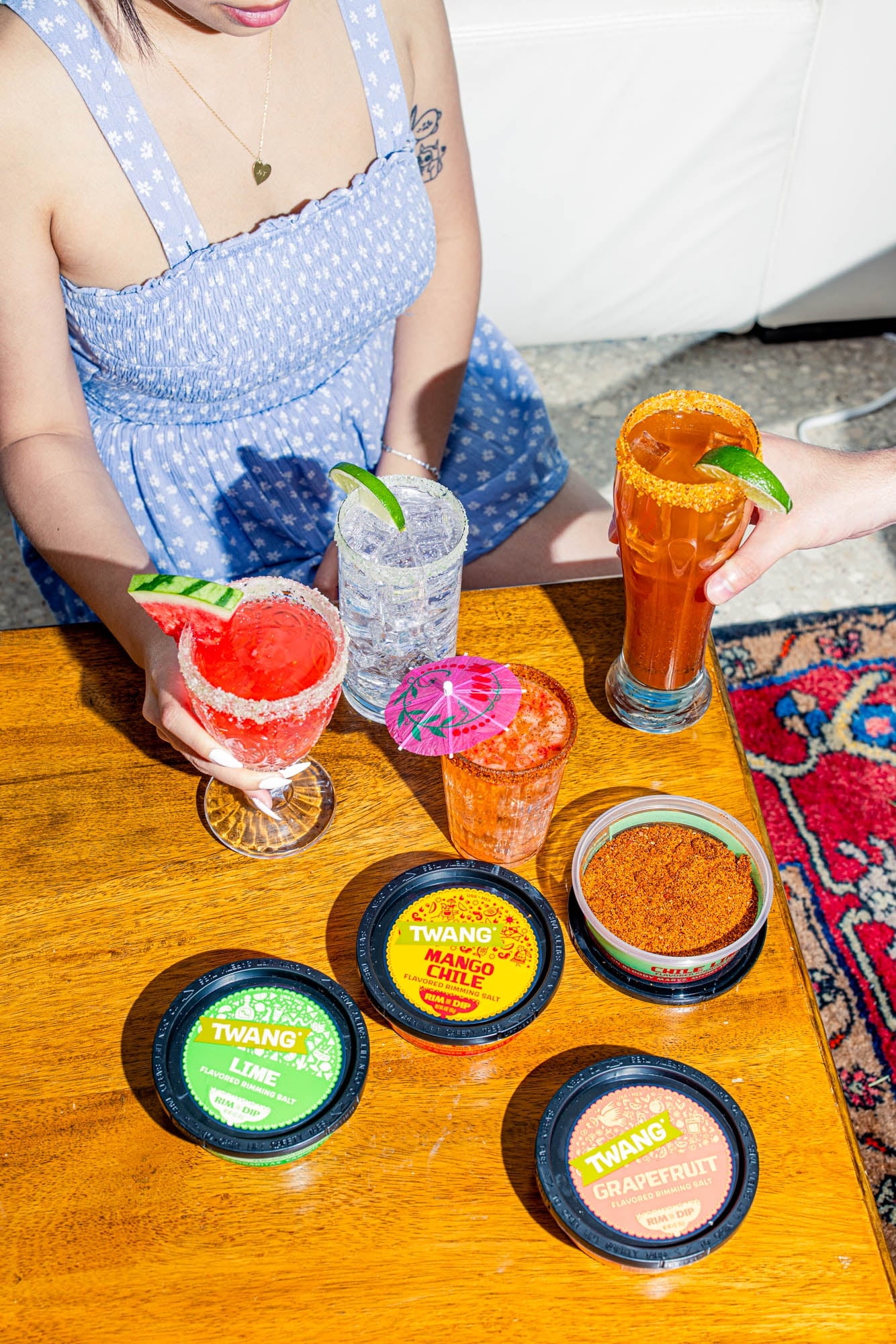 Twang Chile Lime Flavored Drink Rimming Kosher Salt, 1- 4 oz Tray