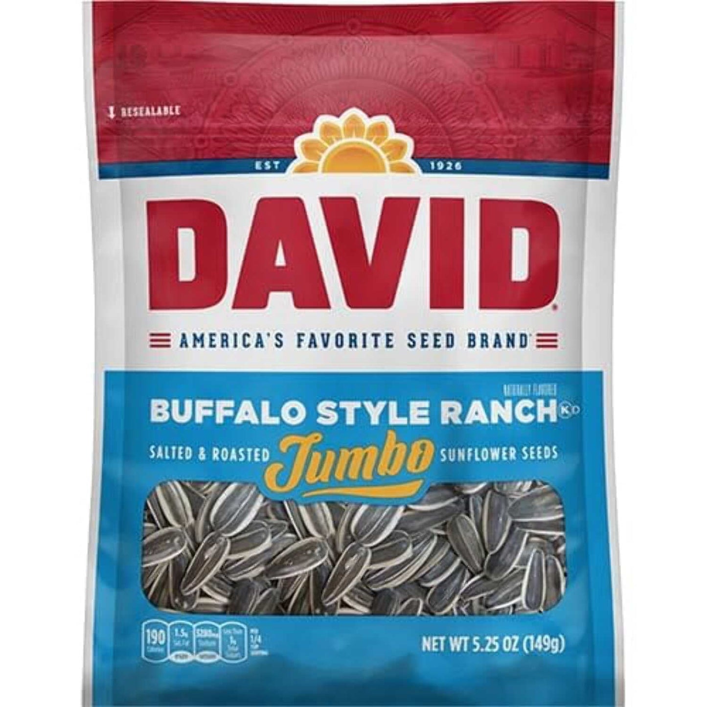 David Sunflower Seeds Variety Pack, 13 Flavors, 5.25 Ounce Each, 1 Bag per Flavor