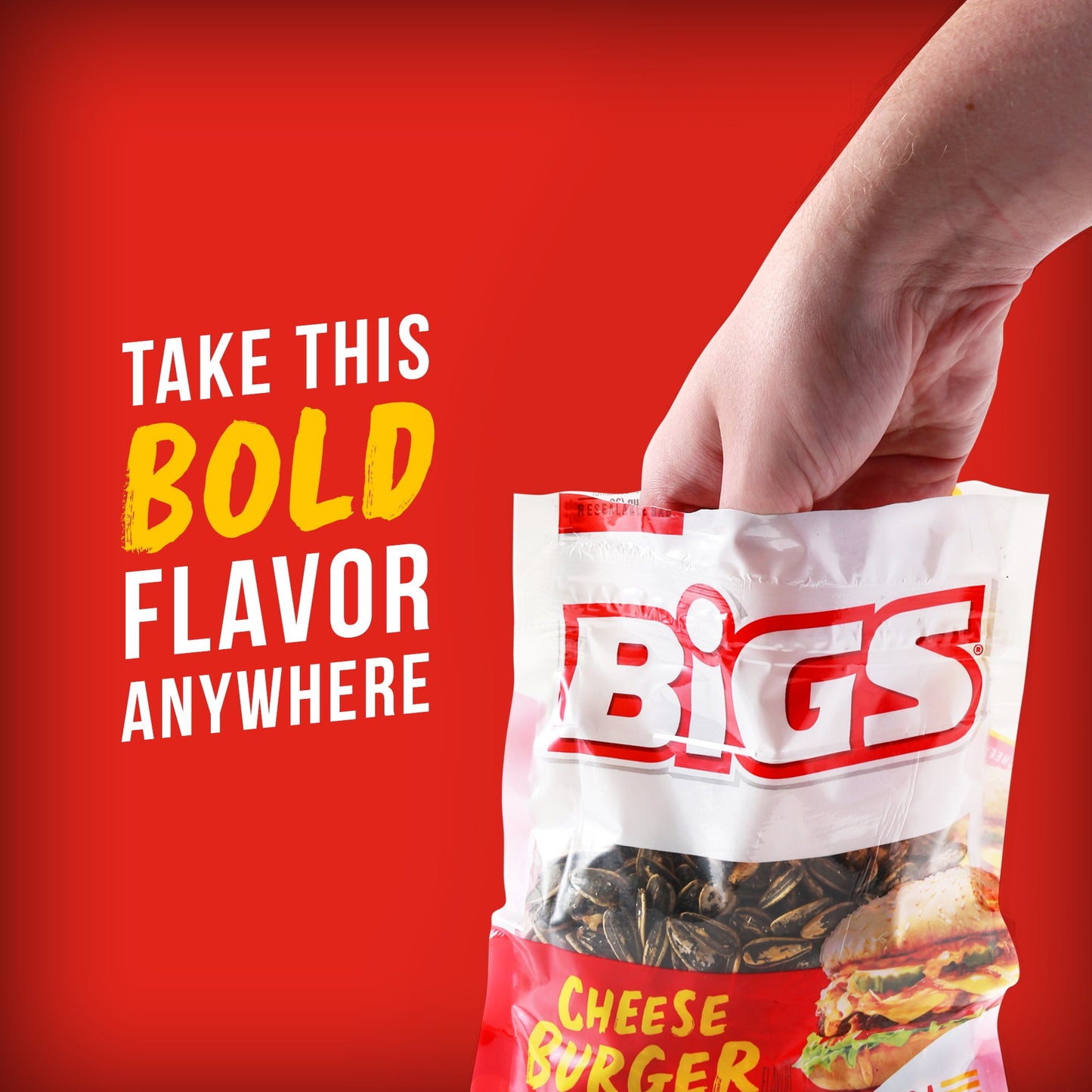 BIGS Cheeseburger Sunflower Seeds, Keto Friendly Snack, Low Carb Lifestyle, 5.35 oz.
