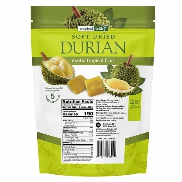 Soft Dried Durian ??Exotic Tropical Fruit
