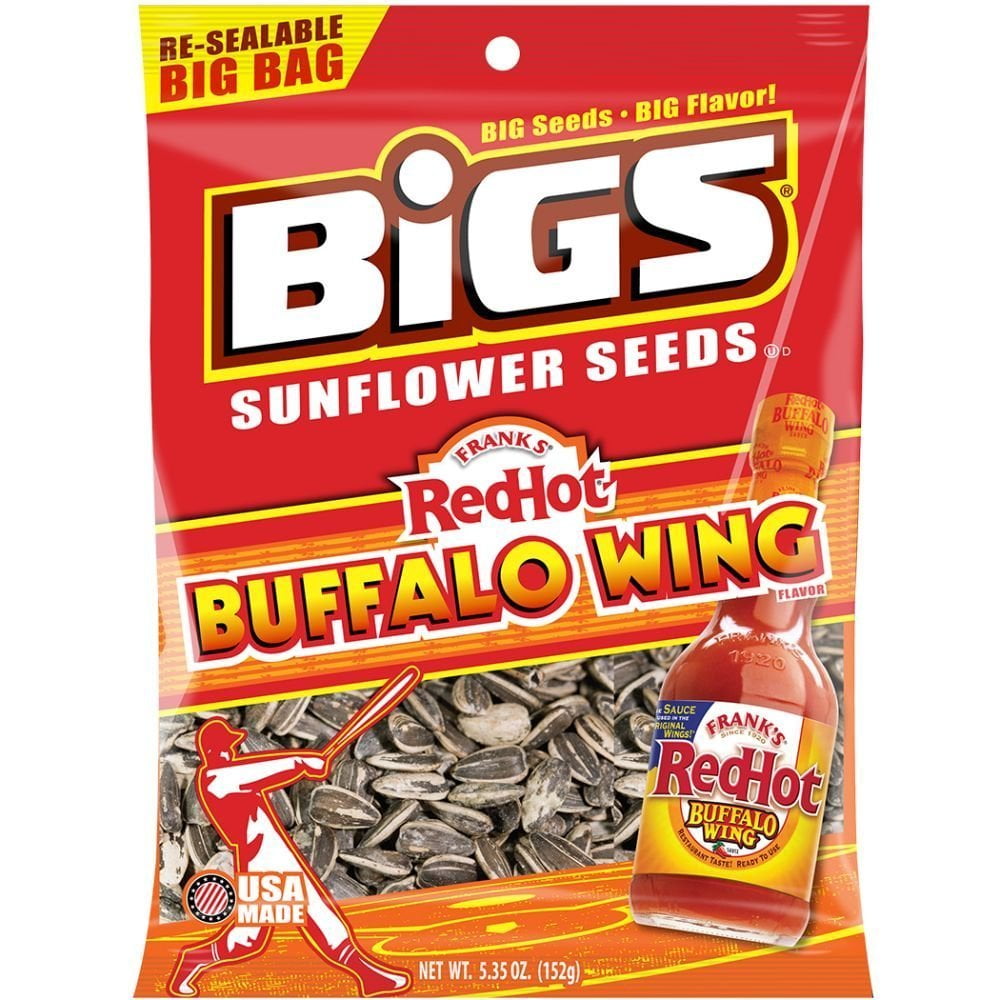 Bigs Buffalo Wing Sunflower Seeds, 5.35 oz - Case of 12