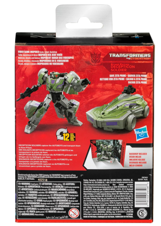 Transformers Toys Studio Series Deluxe War for Cybertron 08 Gamer Edition Decepticon Soldier, 4.5-inch Converting Action Figure, 8+