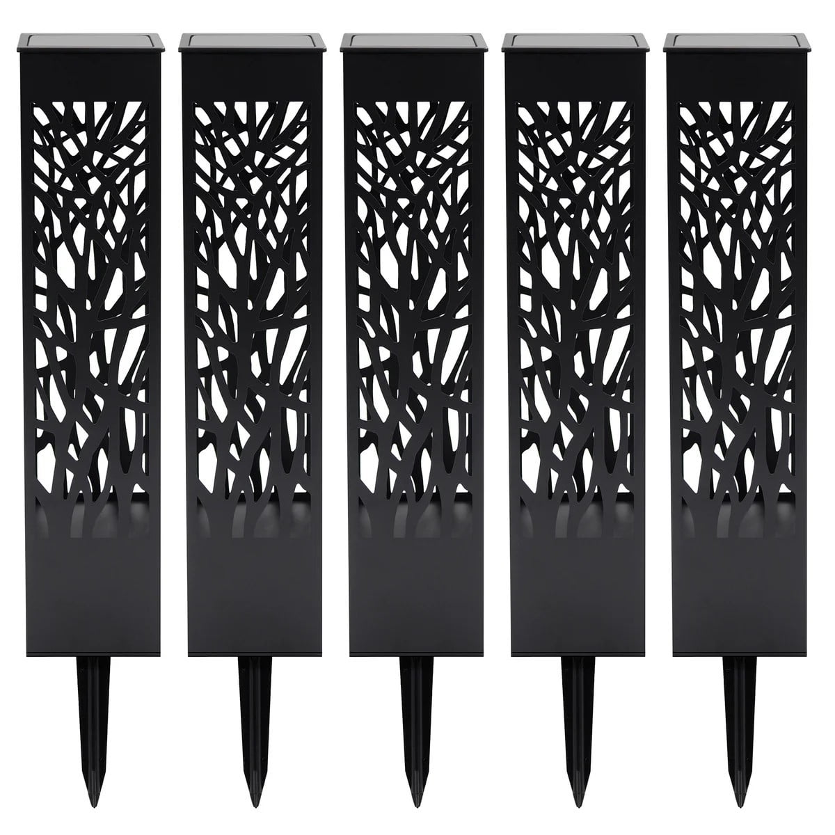Tommy Bahama Square Solar Bollard Lights, 35 Lumen, 5-pack