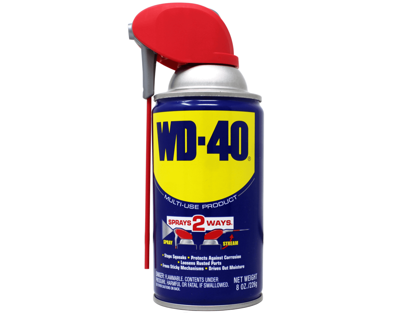 3 Pack - WD-40 Original Formula, Multi-Use Product with Smart Straw Sprays 2 Ways, Stops Squeaks, Protects Against Corrosion, Loosens Rusted Parts, Frees Sticky Mechanisms, Drives Out Moisture, 8 OZ