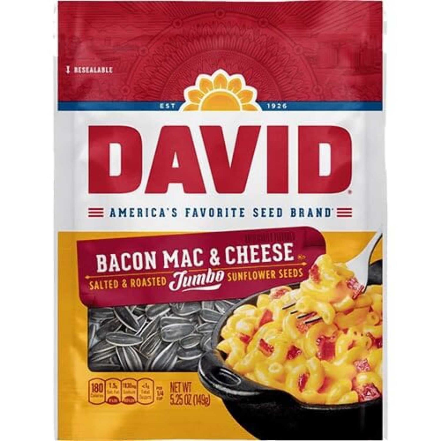 David Sunflower Seeds Variety Pack, 4 Exciting Flavors, 5.25 Ounce Each, 1 Bag per Flavor