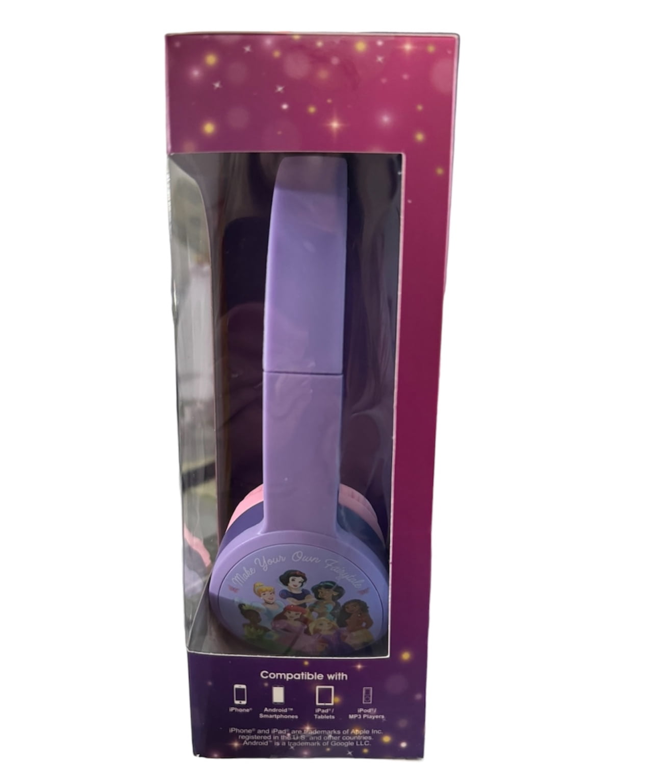 Disney Princess Bluetooth Kid-Safe Wireless Headphones - Volume Limiting, Multicolor