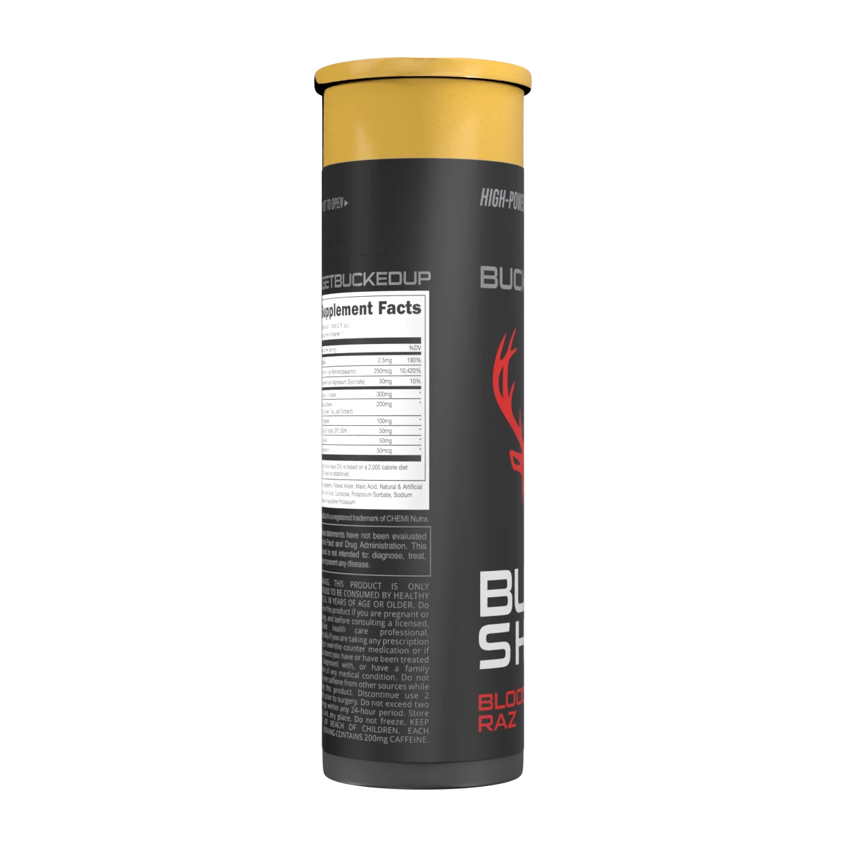 Bucked Up Buck Shot Energy Shot, Rocket Pop, 2 fl oz Bottles, 12 Pack