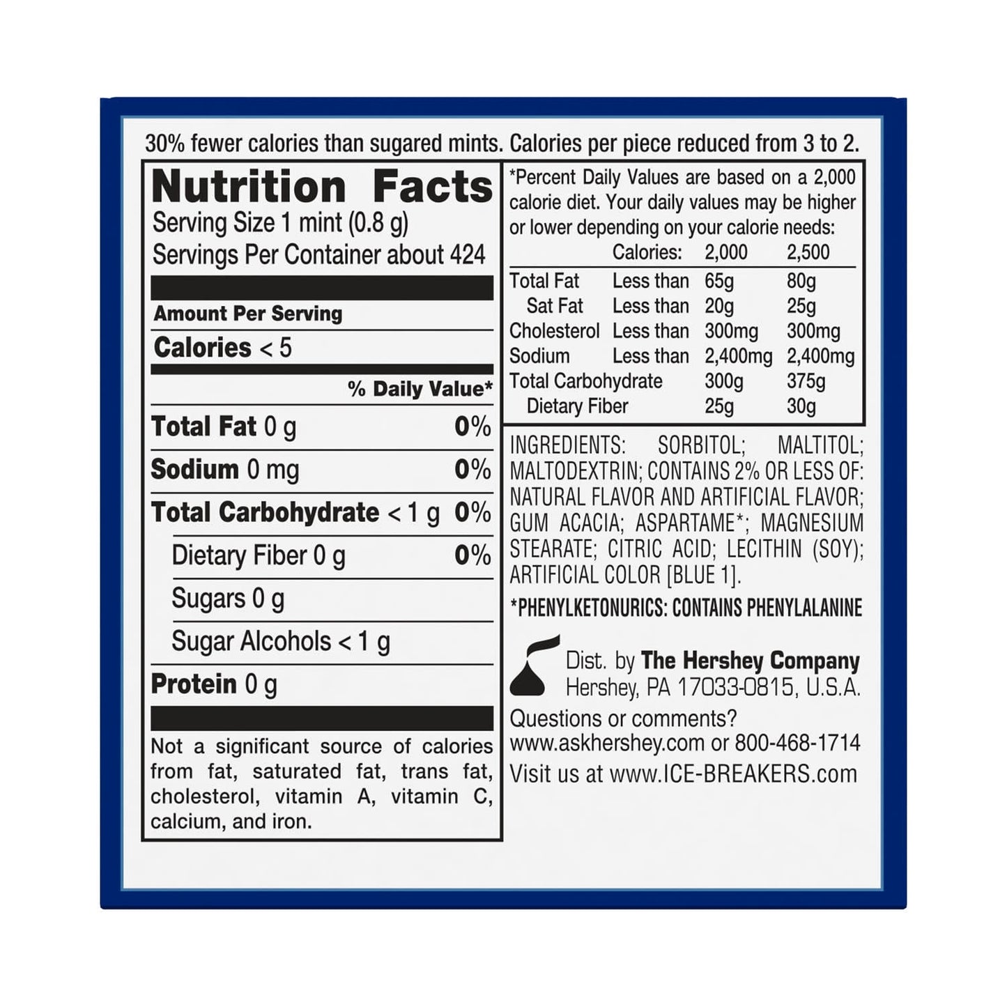 Ice Breakers Coolmint Sugar Free Mints, Tins 1.5 oz, 8 Count
