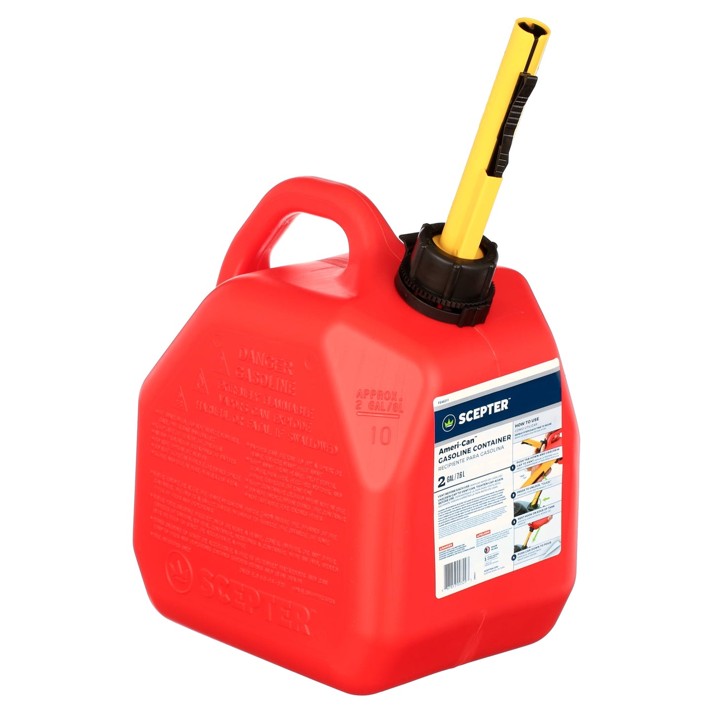Scepter Ameri-Can 2 Gallon Gas Can, FG4G211, Red