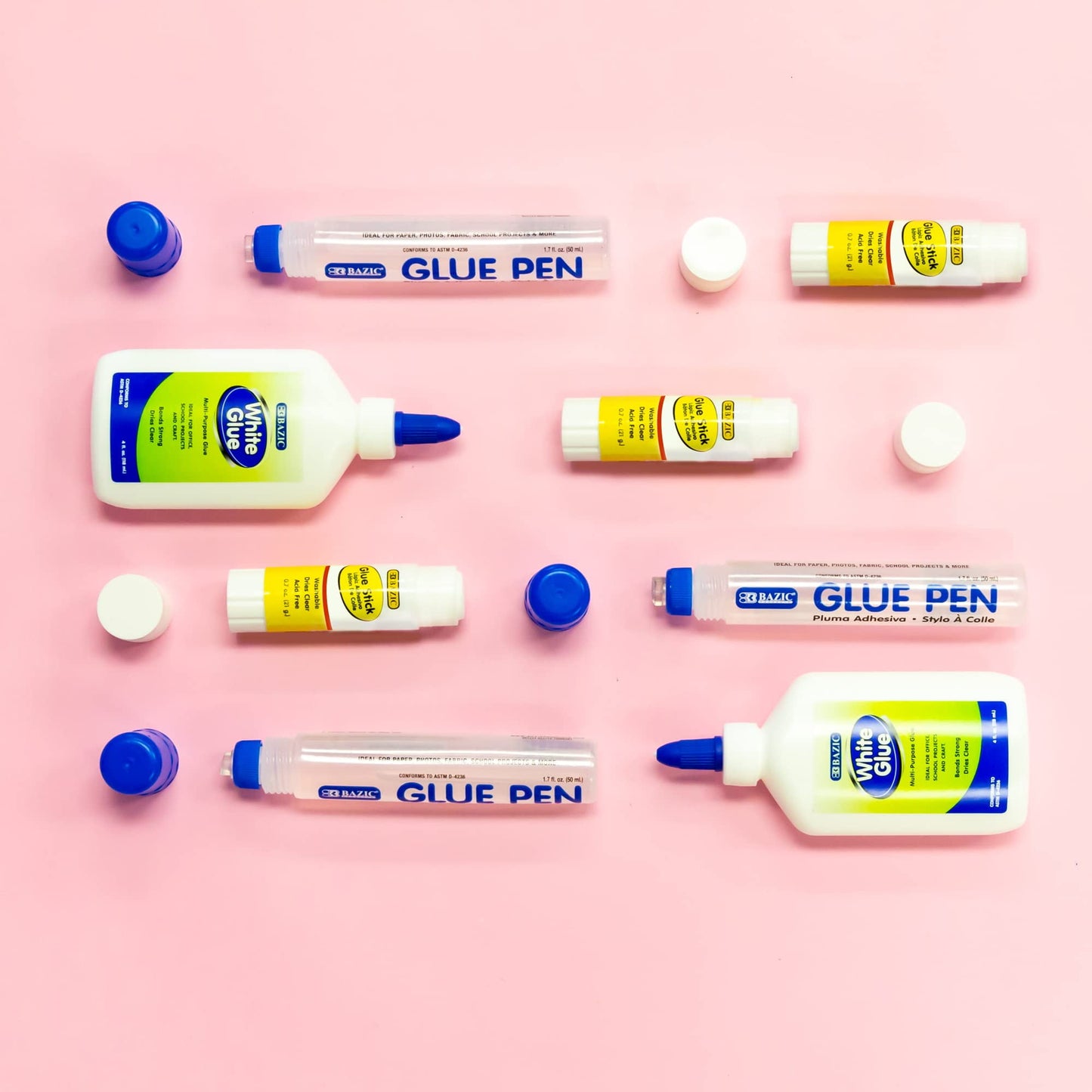 BAZIC Glue Stick 21g/0.7 Oz, Acid Free Glue (3/Pack), 1-Pack