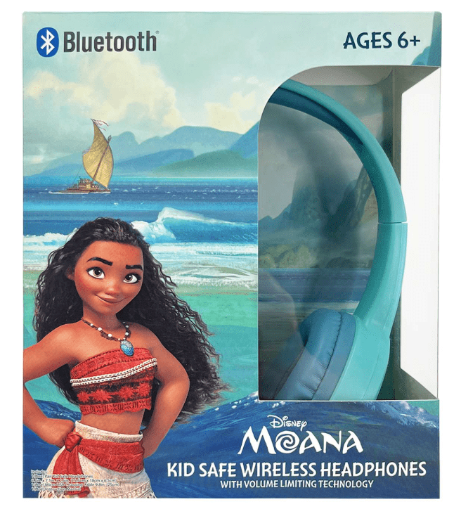 Disney Moana Kid Safe Wireless Bluetooth Headphones