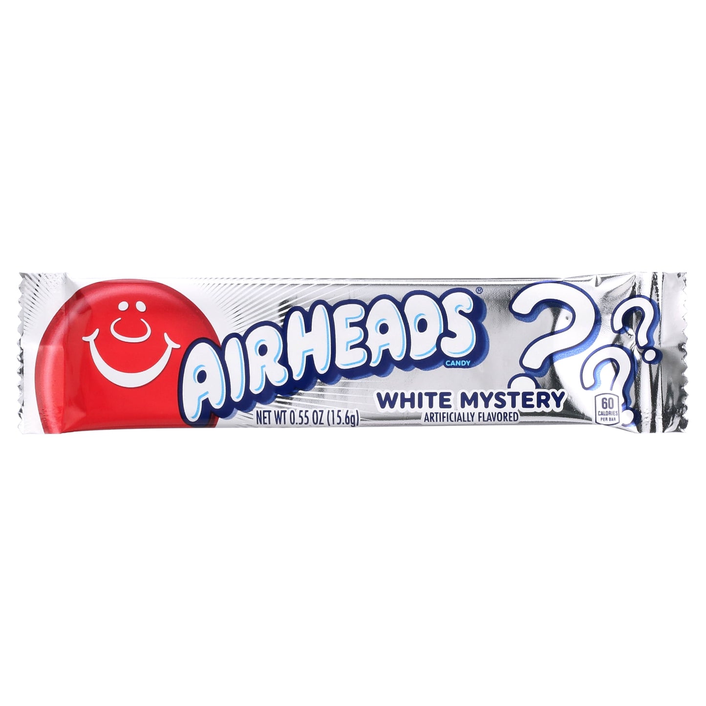 Airheads Candy Individually Wrapped .55oz Bars, White Mystery, Nut Free, 19.8 oz (36 Count)