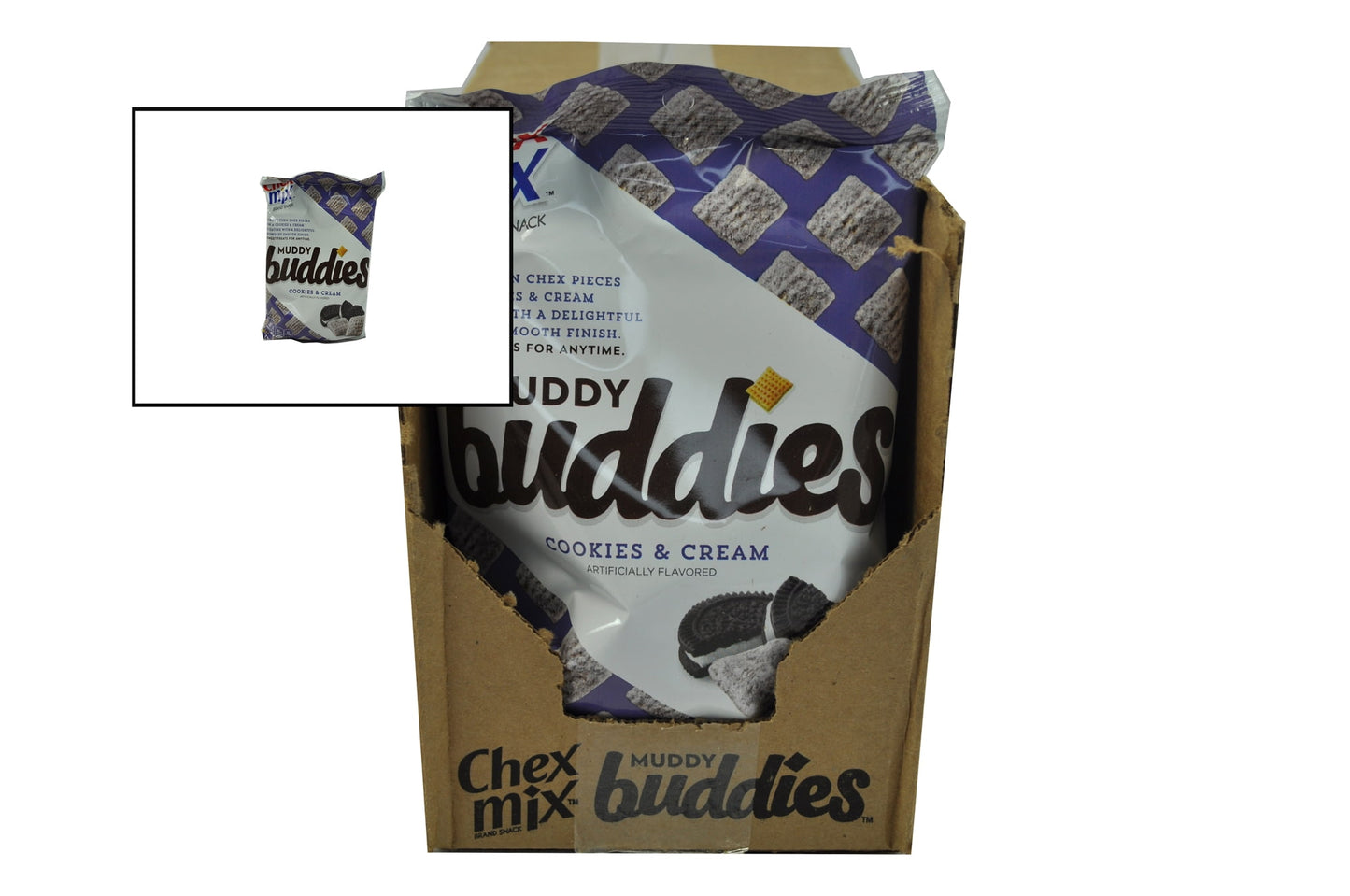 (Price/CASE)Chex Mix 16000-14854 Chex Mix(R) Muddy Buddies 4.25 oz Cookies N Cream 7 Ct