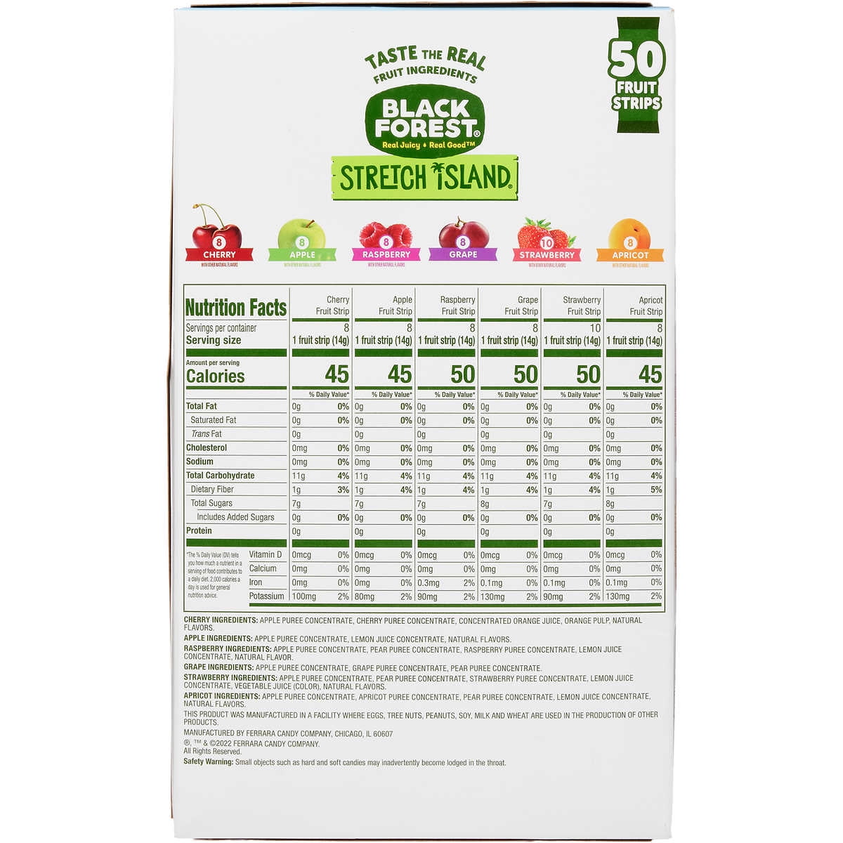 Stretch Island Gluten Free Fruit Leathers, Assorted Flavors, .5 oz, 50 Count