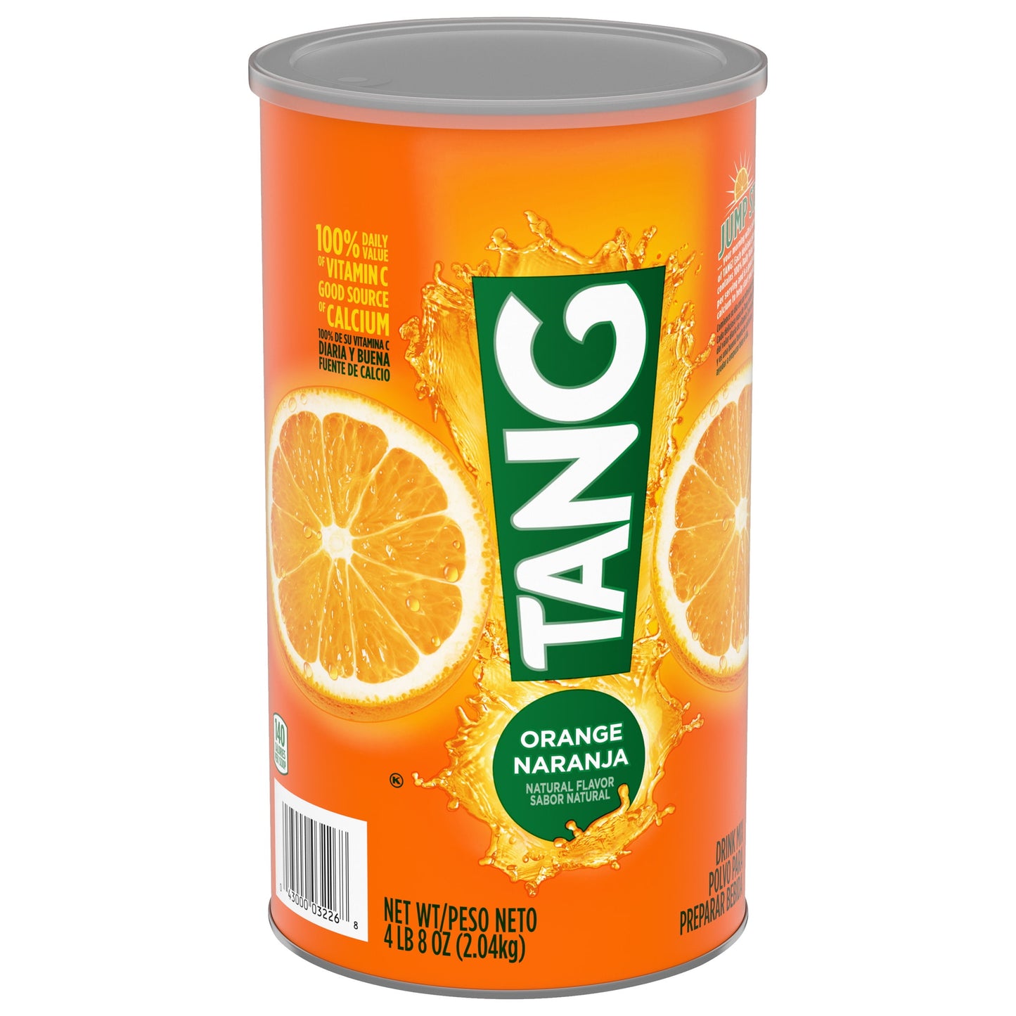 Tang Orange Naturally Flavored Powdered Soft Drink Mix, 4.5 lb Canister