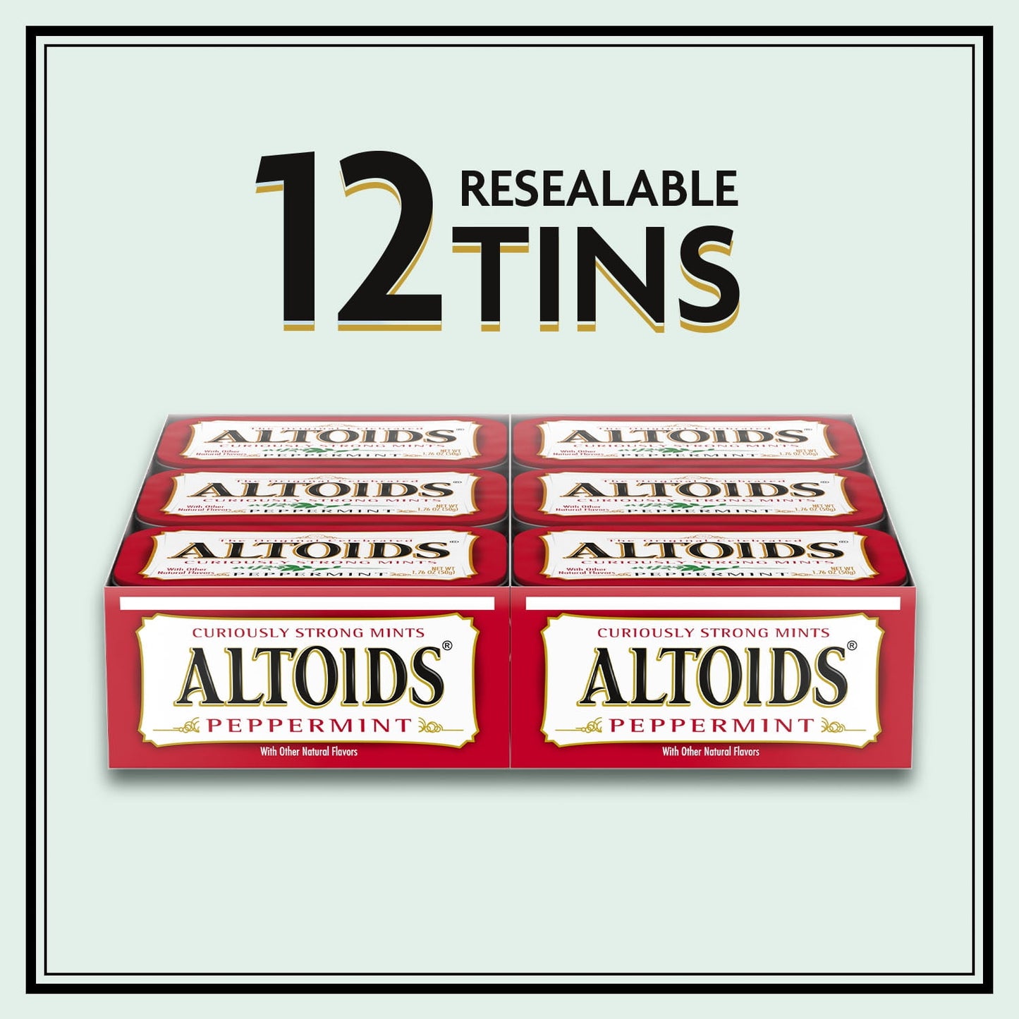 Altoids Peppermint Breath Mints, 1.76 Ounce (12 Packs)