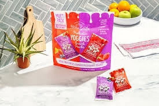 PrimeVarieties Probiotic Yoggies, Mixed Berry & Strawberry, 0.7 Ounce (30 Pack), Pack of 3 - Gut Health Probiotic Snacks, Low Calorie, Gluten-Free